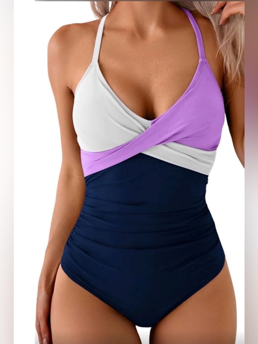 B2Prity Colorblock Twist One-Piece Swimsuit